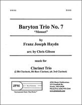 Baryton Trio #7, Menuet Clarinet Trio - 2 clarinet/bass clarinet, opt. 3 clarinet cover